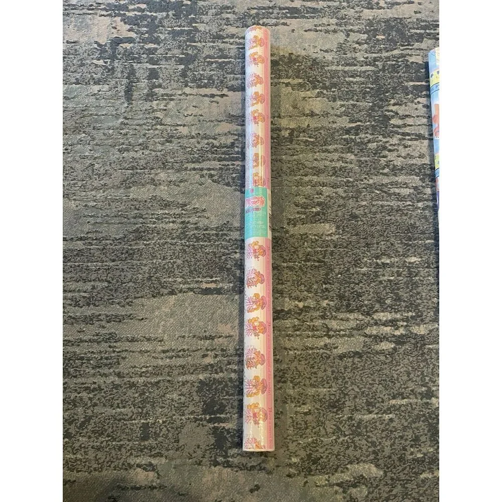 Vtg Peppermint Rose Scented Gift Wrap Roll 20 Sq. Ft. Extra Long Wrapping‎ Paper